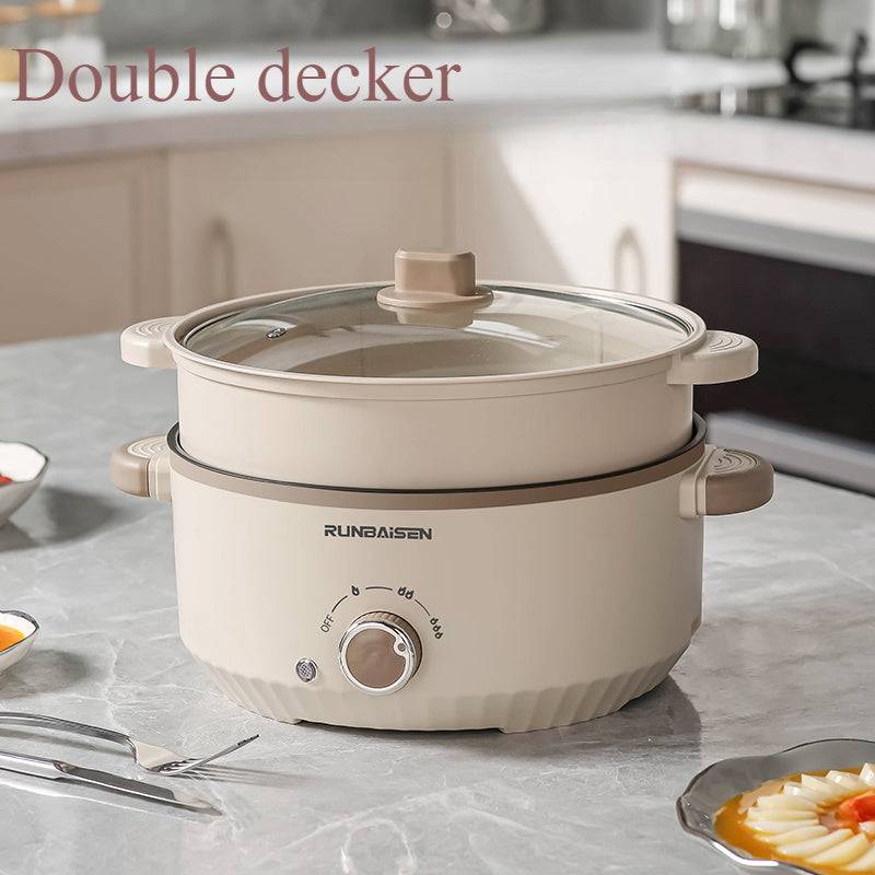 118oz Electric Hot Pot & Wok – Non-Stick Multi-Functional Cooker with Triple Power Control, Portable Stew Pot for Hotpot, Soup, Stir-Fry & Ramen