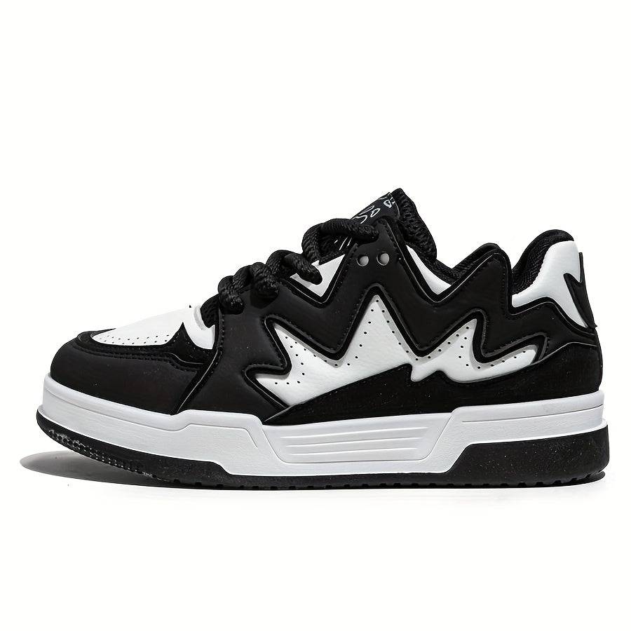 Men’s Low-Top Casual Sneakers Lace-Up Design with Thick PVC Sole & Breathable Lining for Daily Wear, Outdoor & Light Exercise