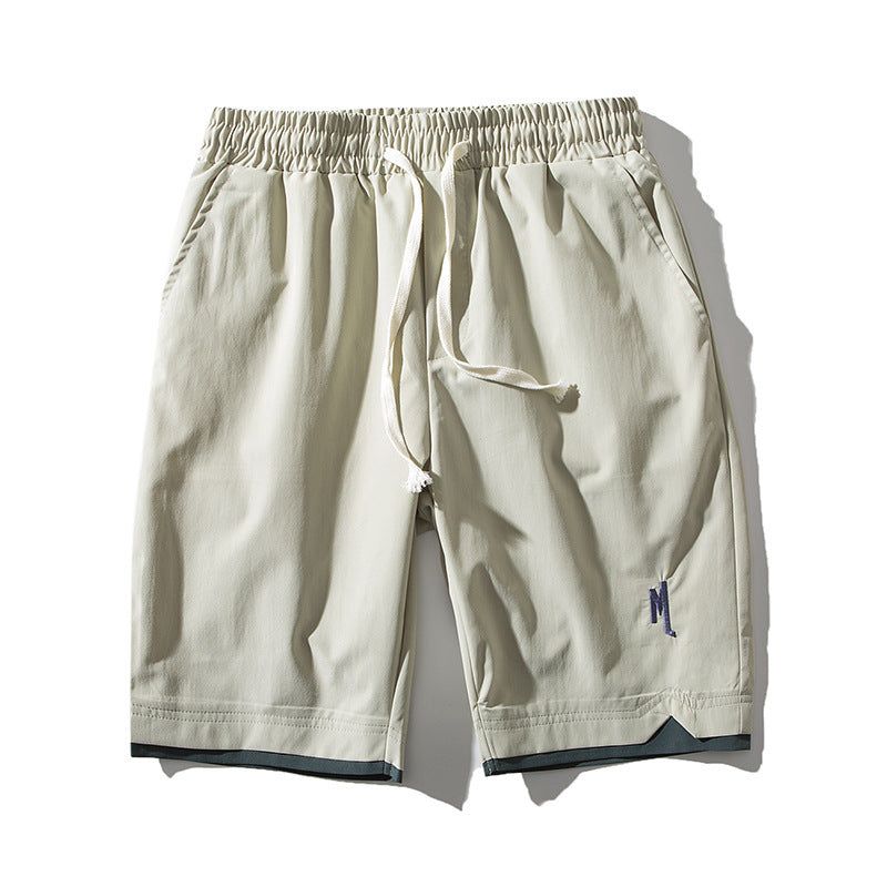Men’s Summer Casual Shorts with Straight Cut, Lightweight Polyester Fabric, Loose Fit Style