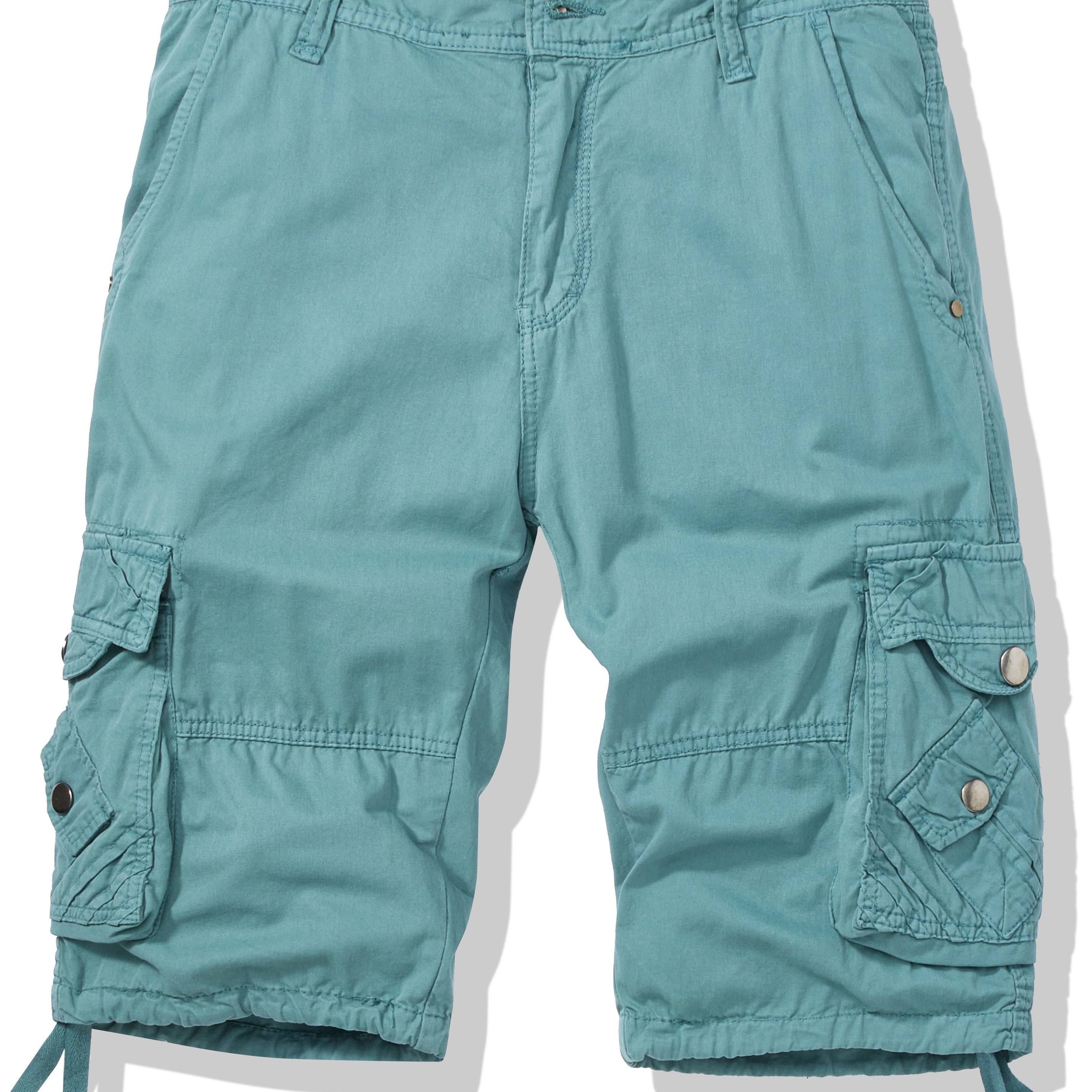 Men’s Cotton Cargo Shorts with Multi Pockets, Lightweight Bermuda Style for Summer Hiking & Outdoor Fishing