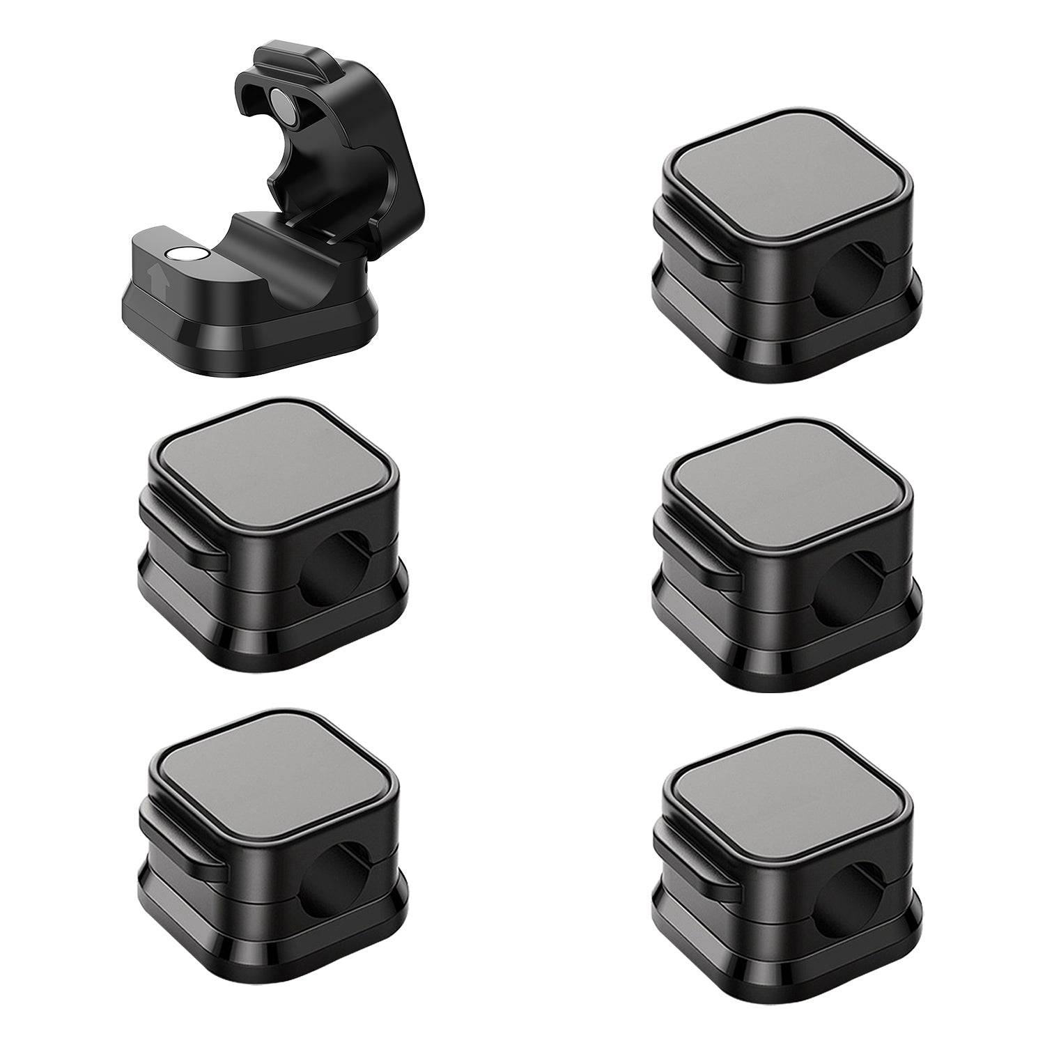 Magnetic Cable Management Clips Organizer Compact 6 Pack