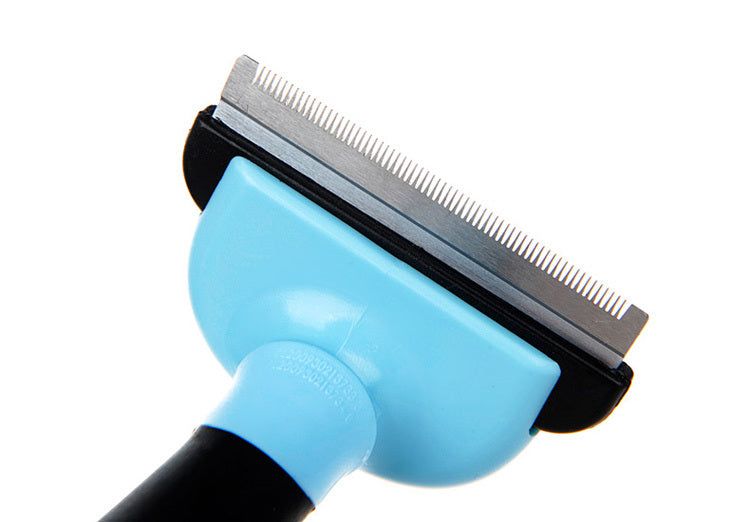 Dog Brush Stainless Steel Teeth Ergonomic Handle Long Hair