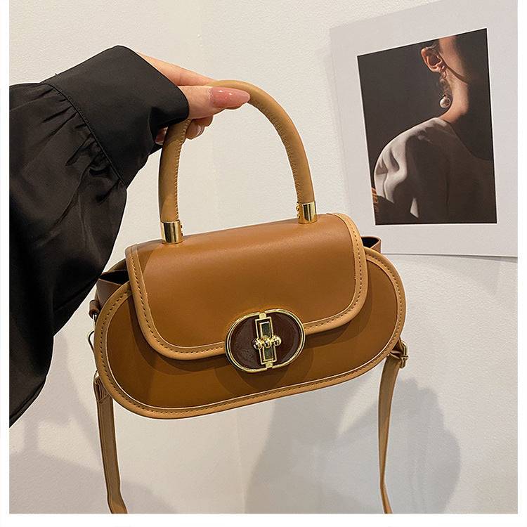 Women’s French Design Crossbody Bag – Small Shoulder Handbag with Zip Closure, Trendy Autumn Fashion Purse