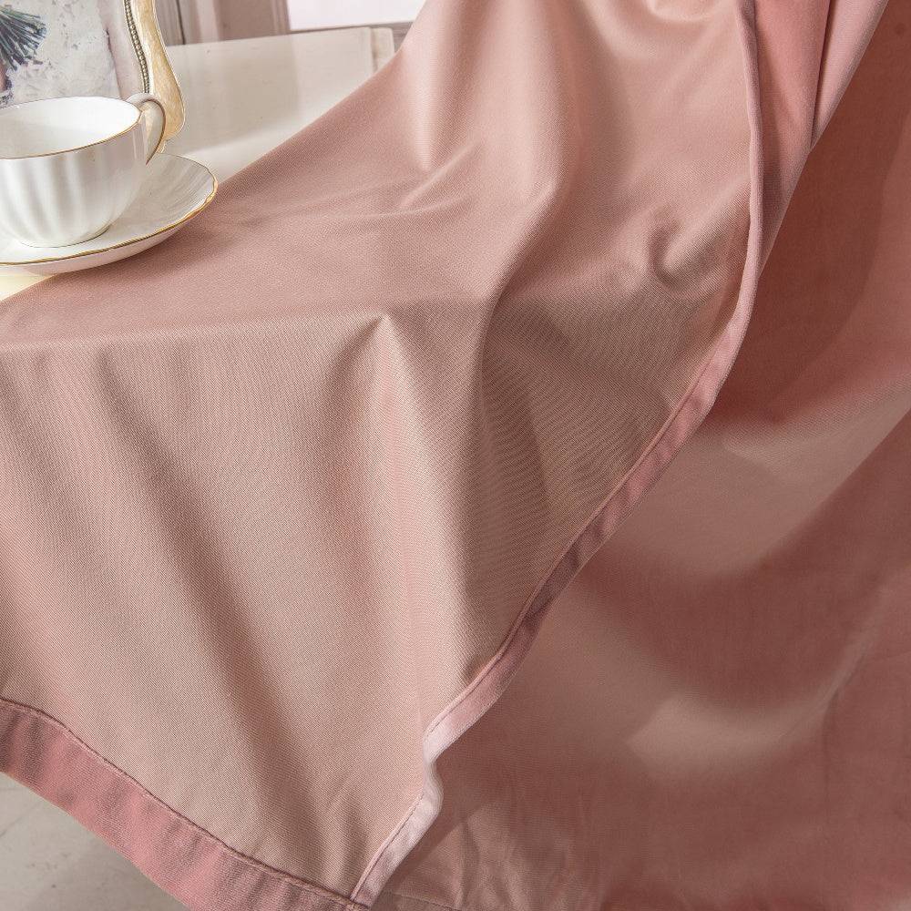 4 Panels Elegant Velvet Blackout Curtains, 90% Light Blocking with Grommet Top, Soft Pink Vintage Style for Bedroom & Living Room, 55"x84"