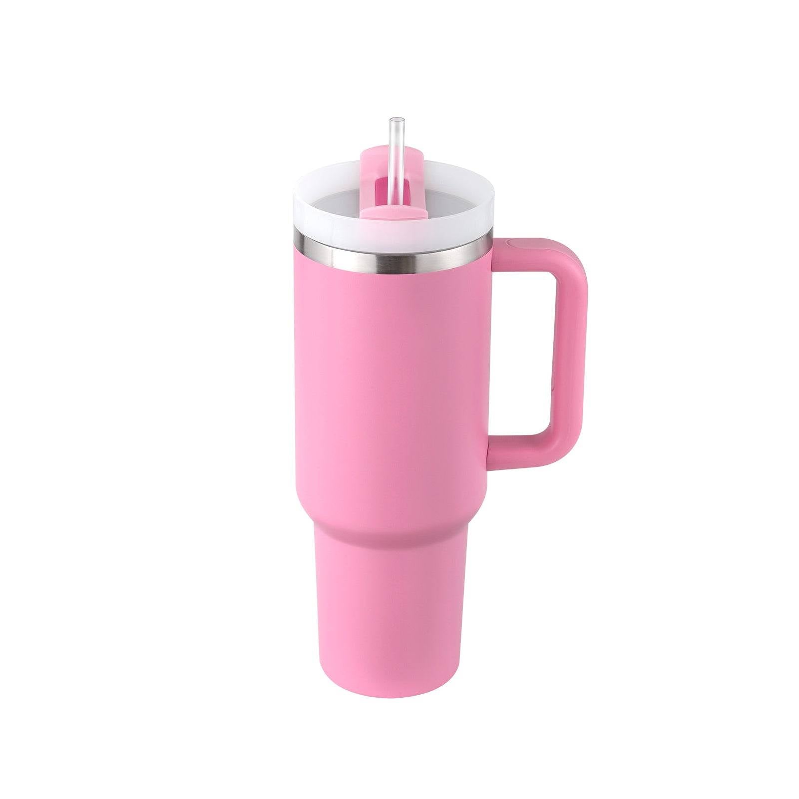 40oz Stainless Steel Insulated Tumbler with Handle and Straw
