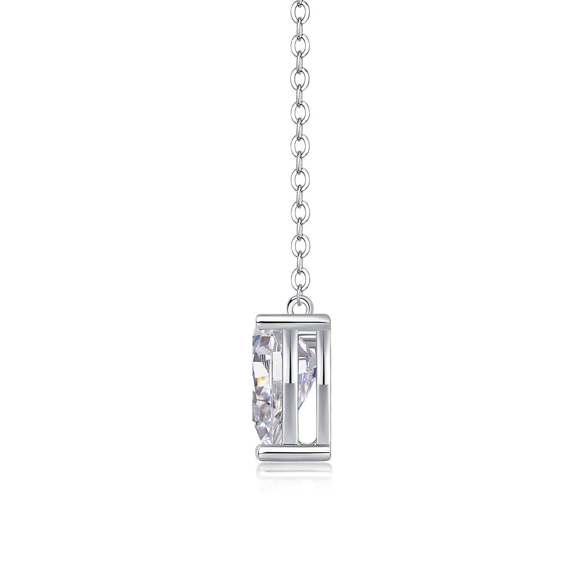 Moissanite Pendant Necklace in S925 Sterling Silver