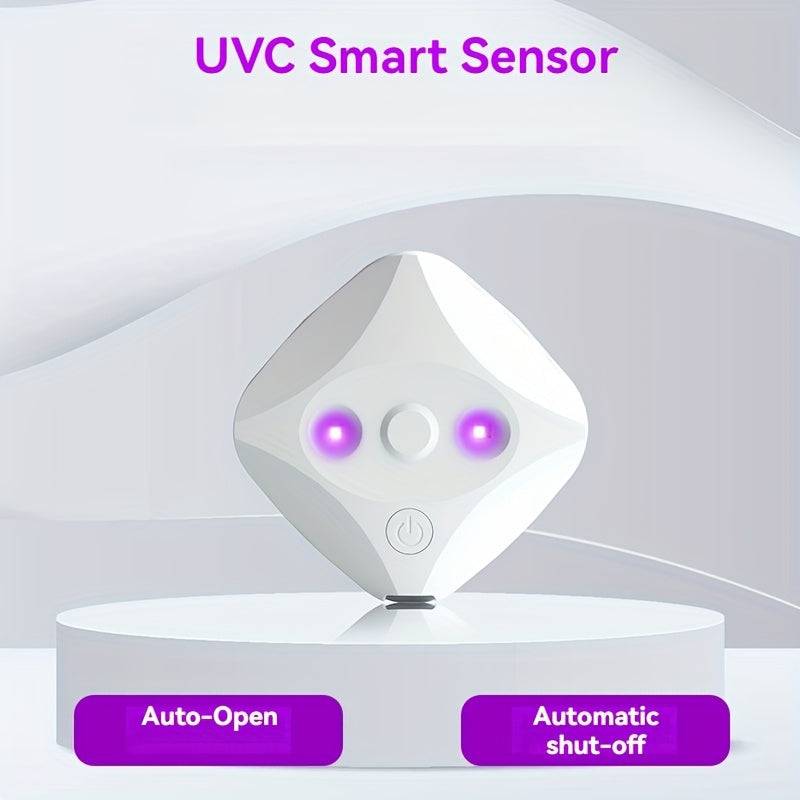 Automatic UVC Toilet Cleaner and Purifier, Portable Bathroom Sanitizer with Smart Start/Stop Detection, Adhesive Installation, Durable PC Construction