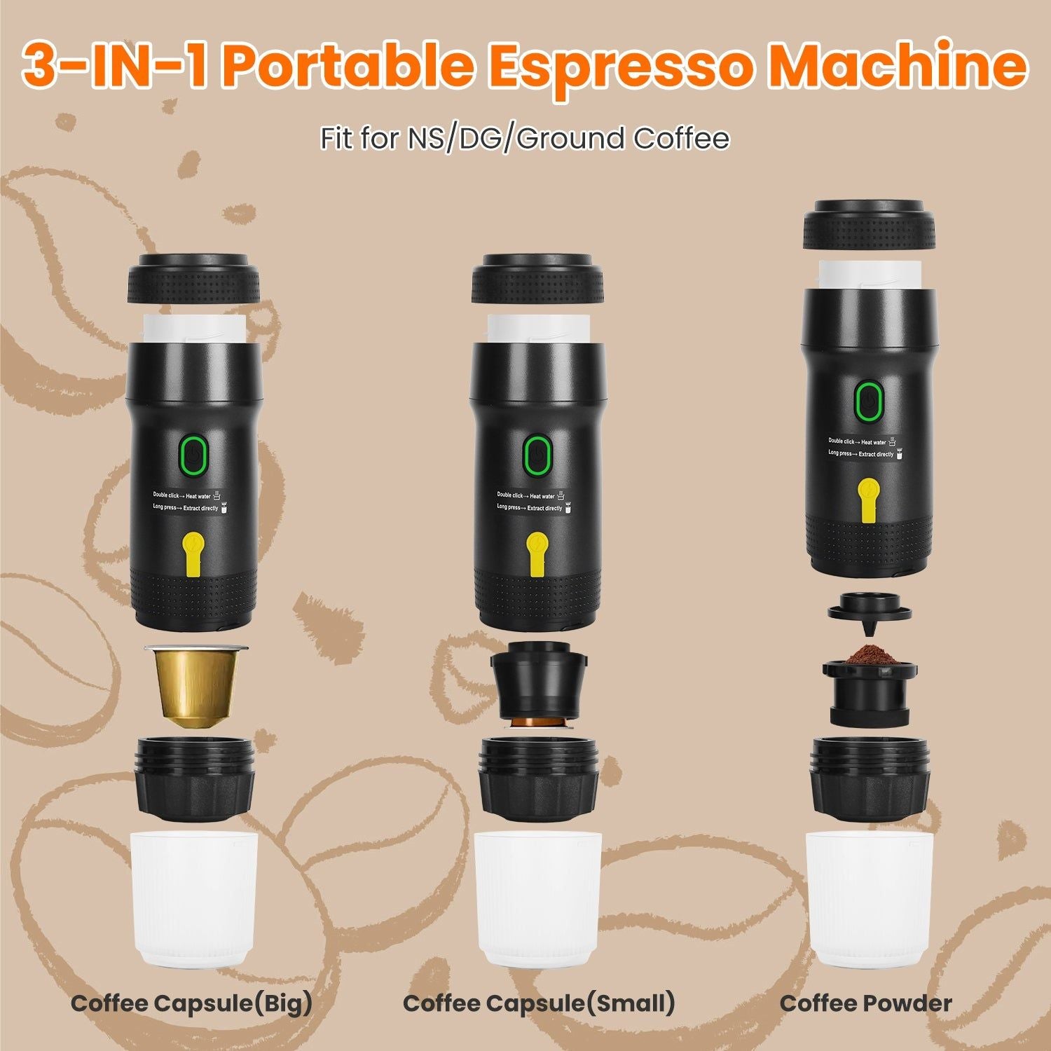 Portable Espresso Coffee Maker for Car and Travel
