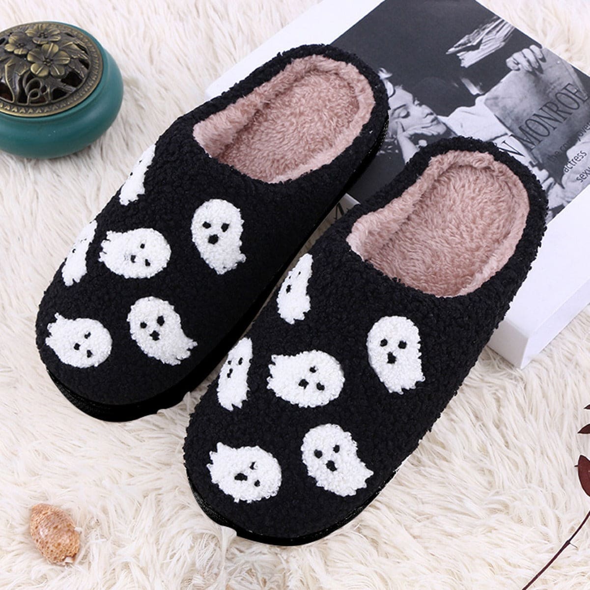 Cotton Slippers Cute Ghost Cartoon Home Cotton Shoes - PMMNAPOLES