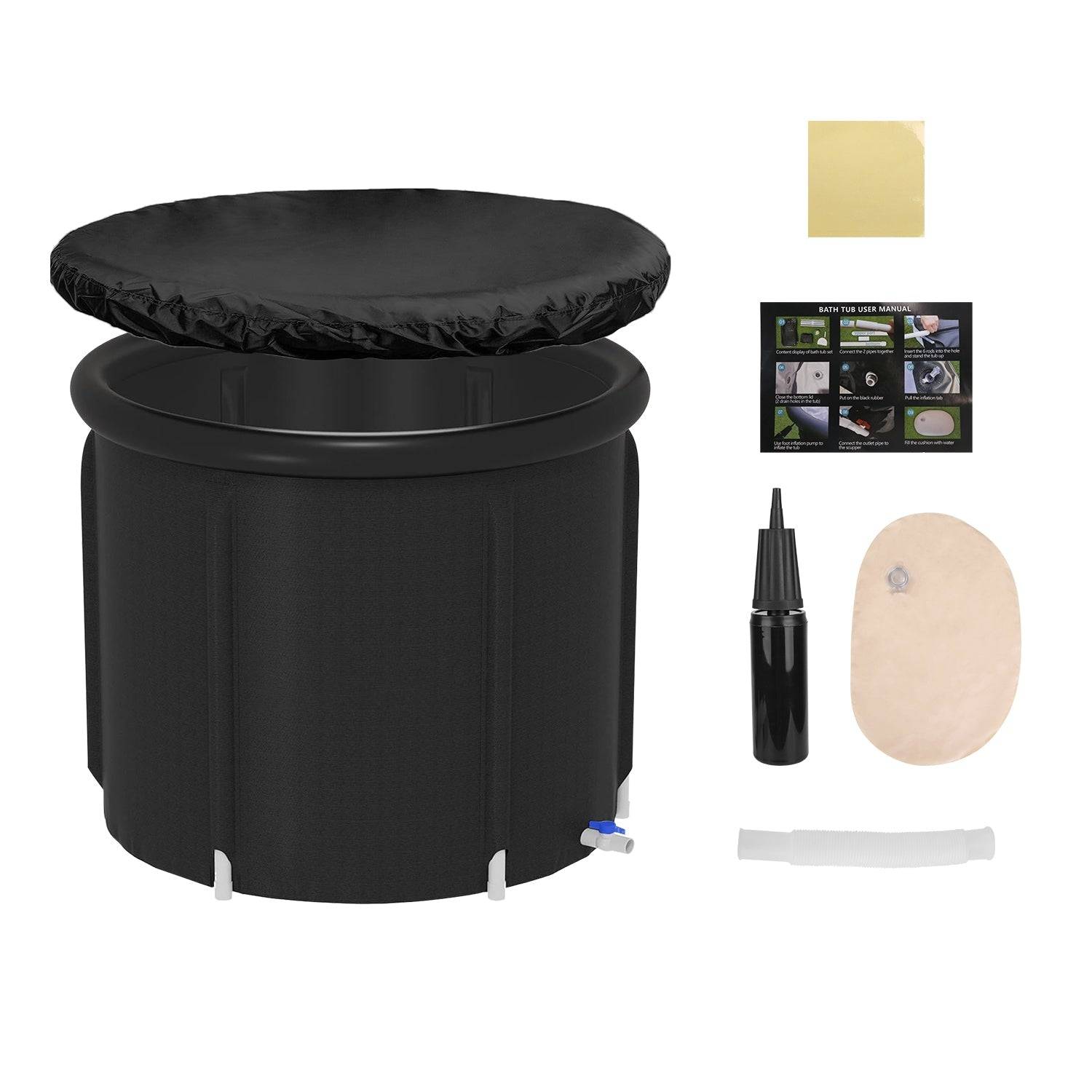 Cold Plunge Tub for Recovery with 97G Capacity and Cover