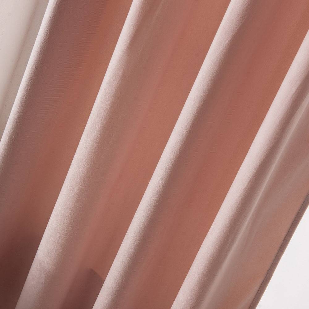 4 Panels Elegant Velvet Blackout Curtains, 90% Light Blocking with Grommet Top, Soft Pink Vintage Style for Bedroom & Living Room, 55"x84"