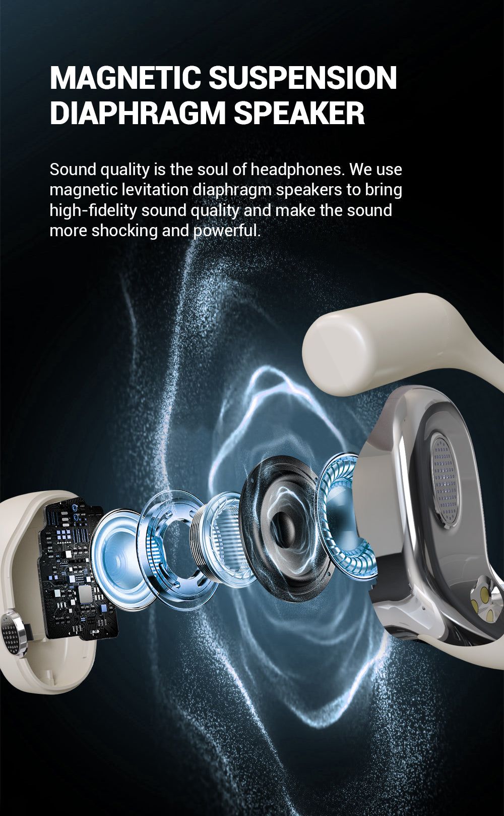 OWS Wireless Earbuds Open Ear Sports Design