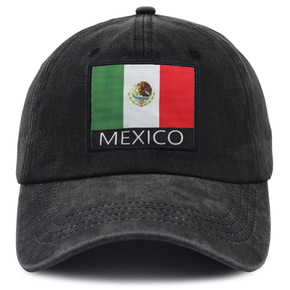 Mexico Flag Baseball Cap Adjustable with UV Protection