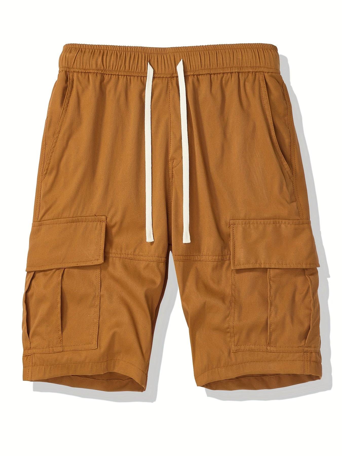 3-Pack Men’s Cargo Shorts with Adjustable Drawstring Waist & Multi Pockets, Loose Fit for Hiking & Casual Summer Wear