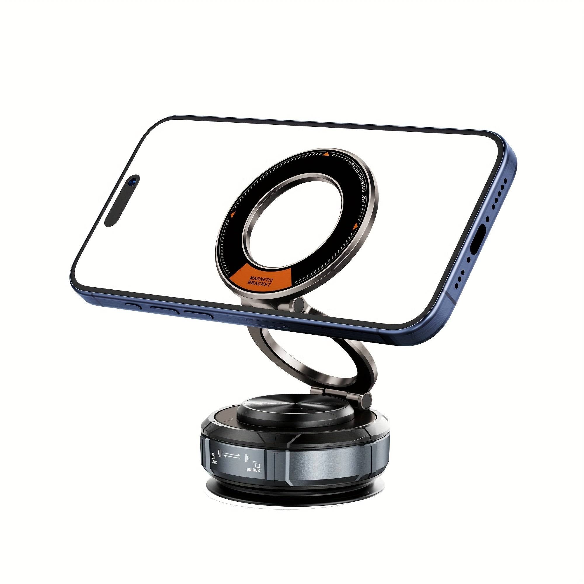 360° Rotatable Magnetic Car Phone Holder Adjustable Mount for iPhone 16–11 Pro Max, Android Phones & Tablets, Fits Car, Gym & Mirrors