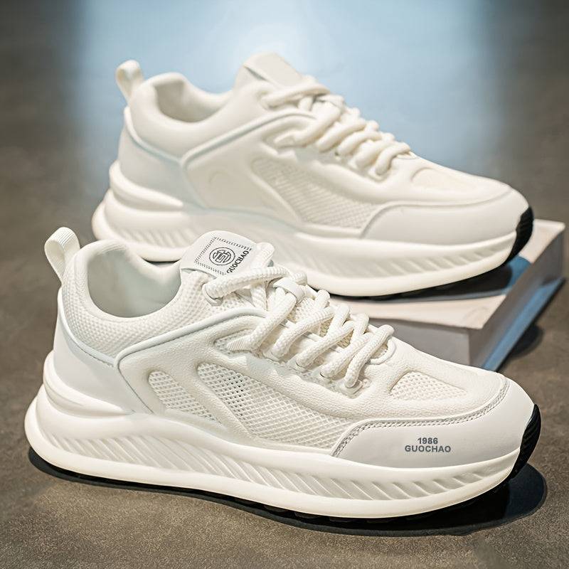 Men's lightweight plus size running shoes with non-slip sole and cushioned insole, breathable mesh upper for running, walking, and gym use in any season.