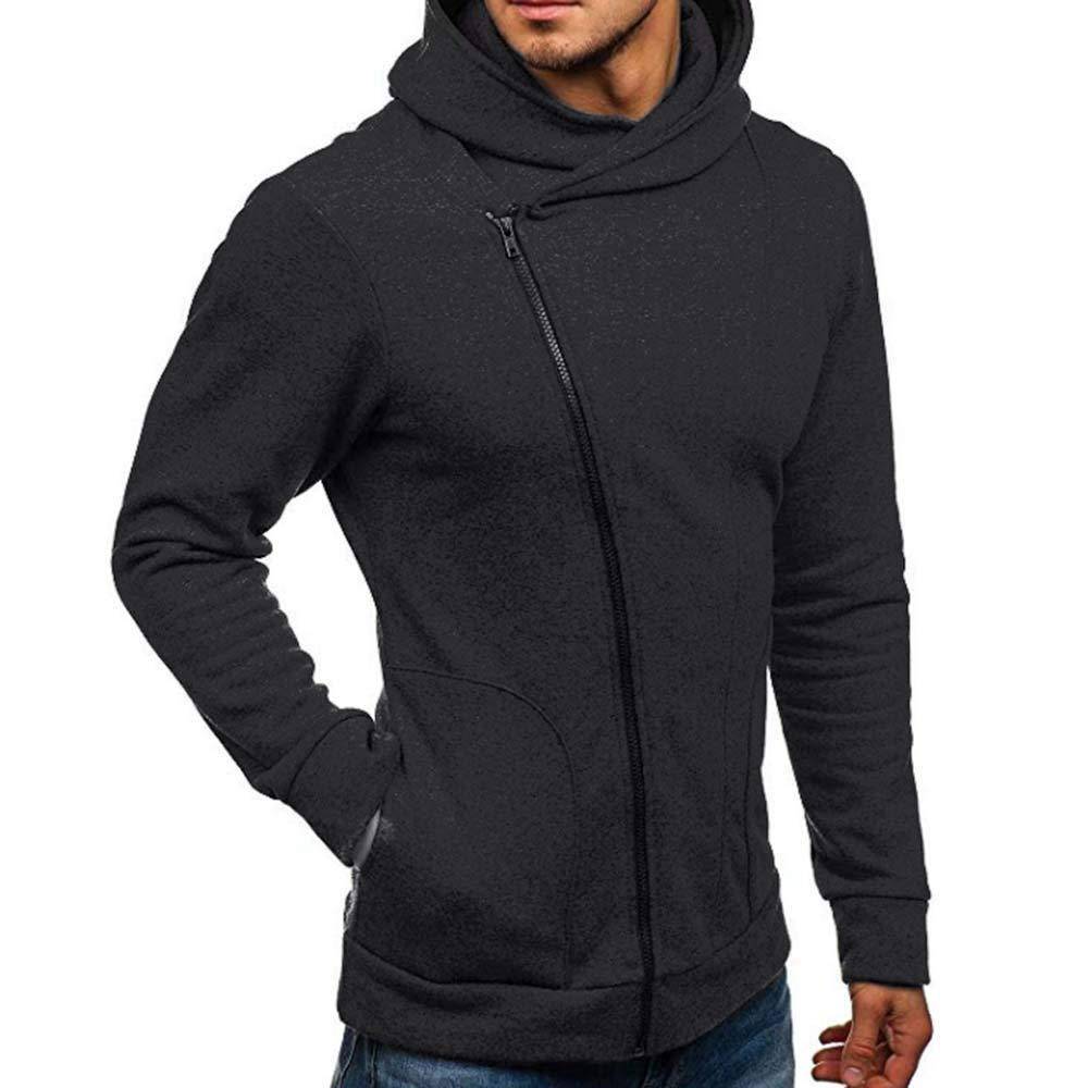 Men’s Zip-Up Hooded Sweatshirt, Cotton Cardigan Style, Casual Fit, Multiple Colors