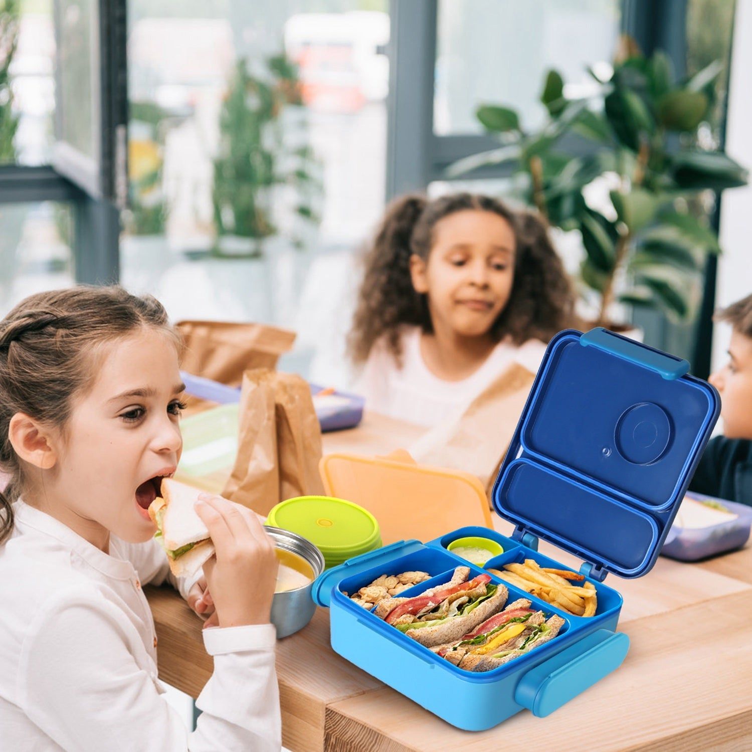 Kids Thermal Lunch Box With Insulated Storage Bag Set