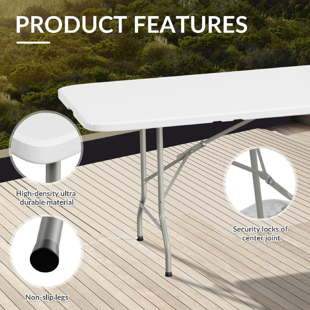 Heavy Duty Folding Table with Adjustable Height