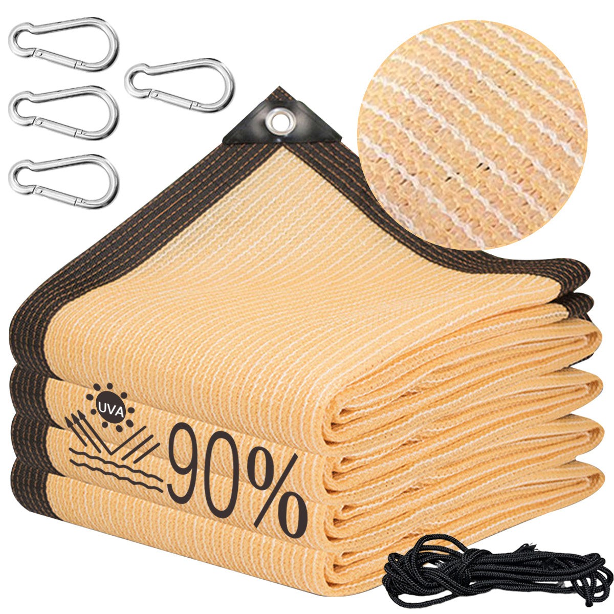 Awning Outdoor Sunshade Net 3x4M Breathable UV Canopy