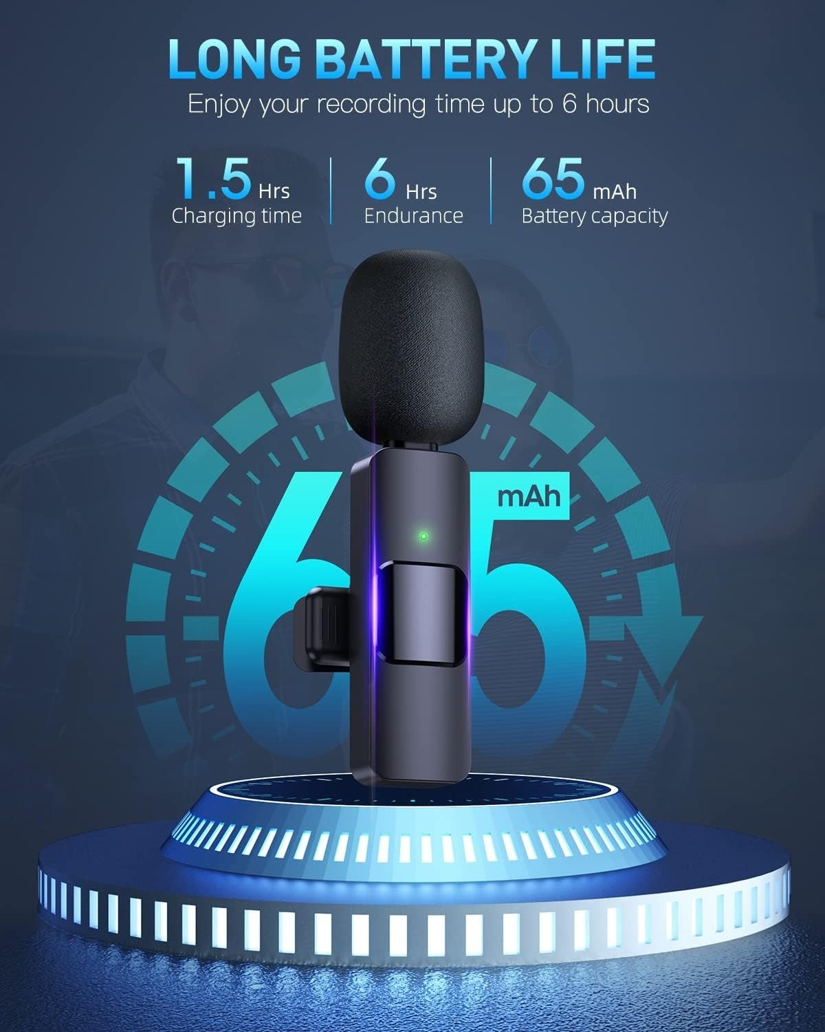 Wireless Lavalier Microphone Dual iPhone Android Kit