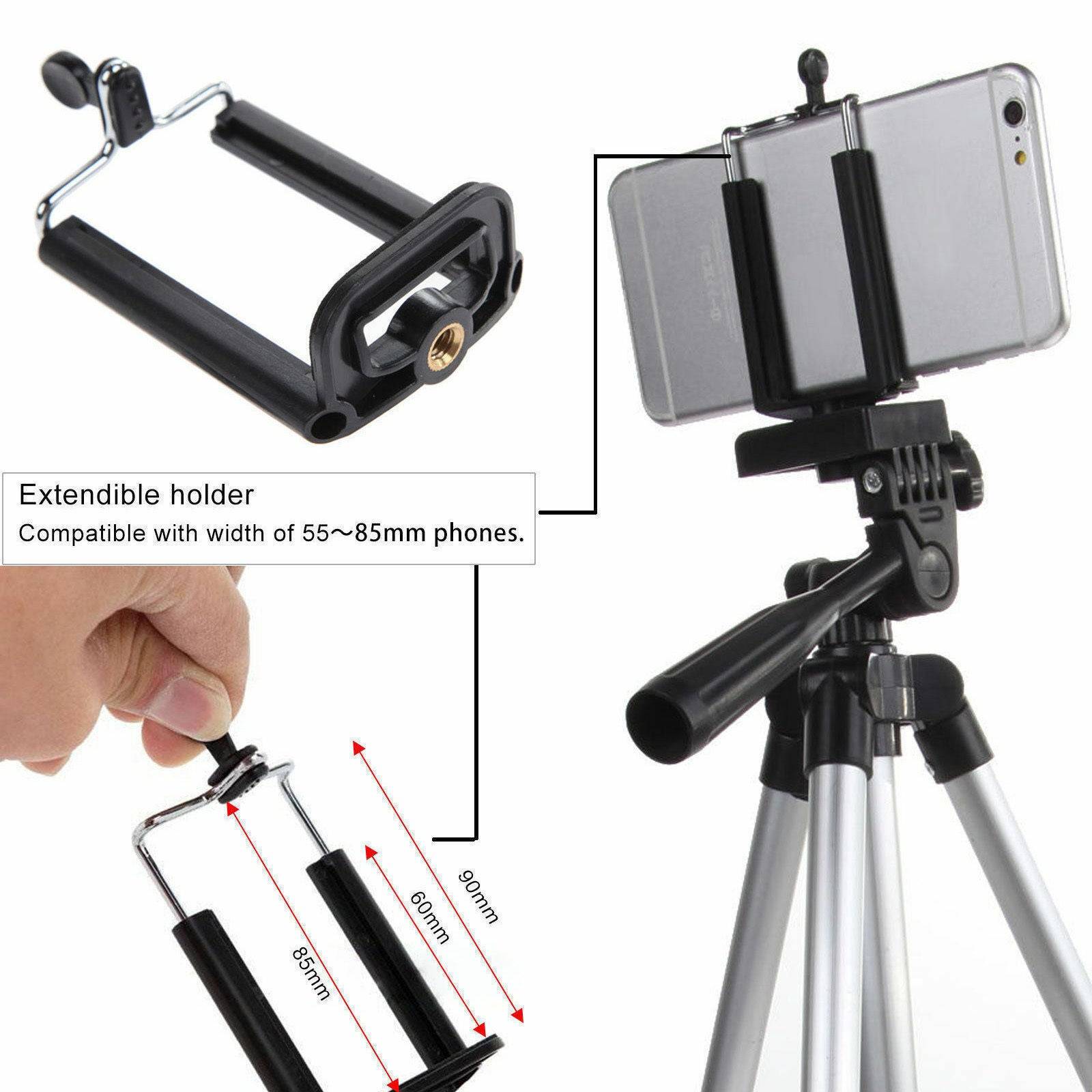 Adjustable Camera And Phone Tripod With Mount