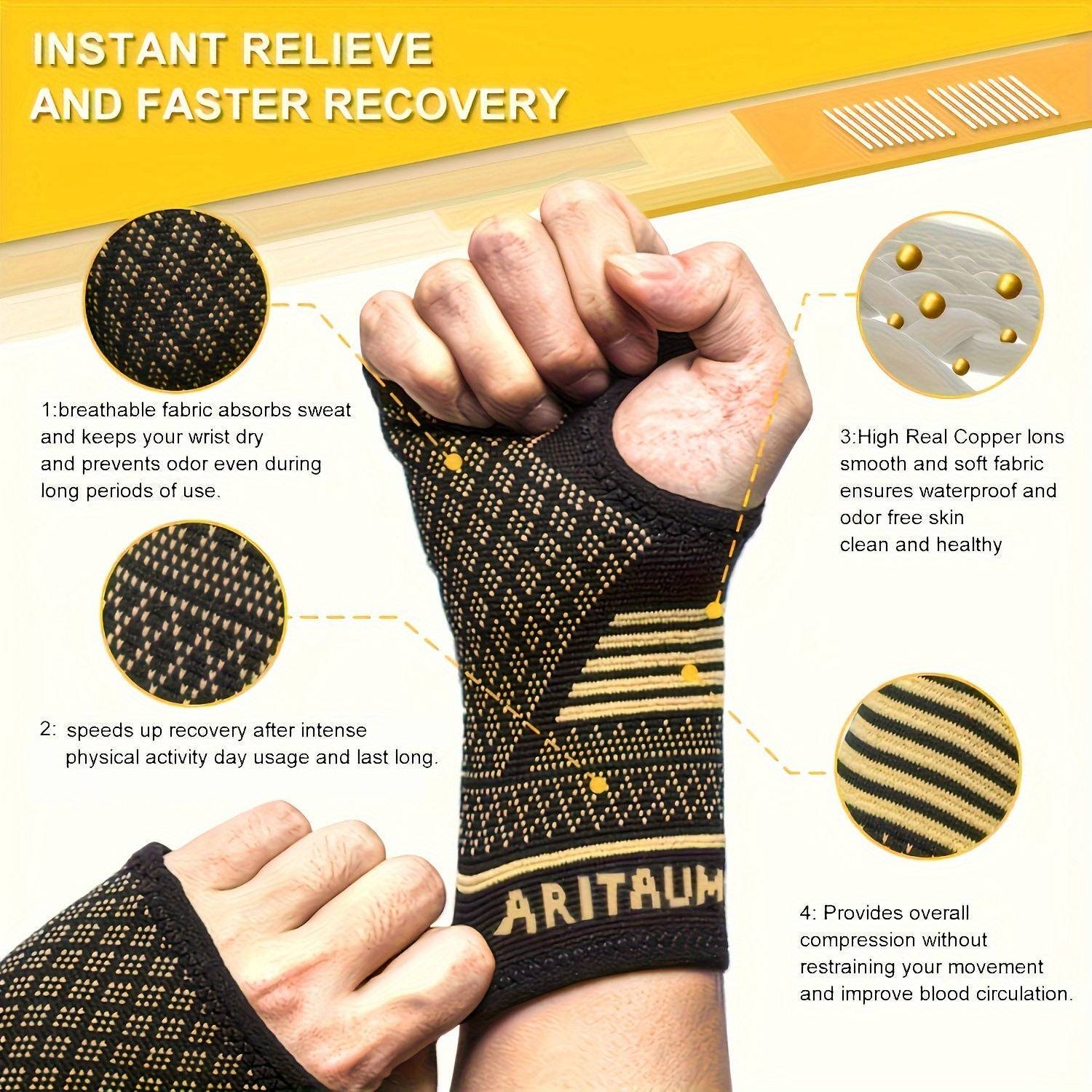 Copper Wrist Arm Sleeves for Daily Support