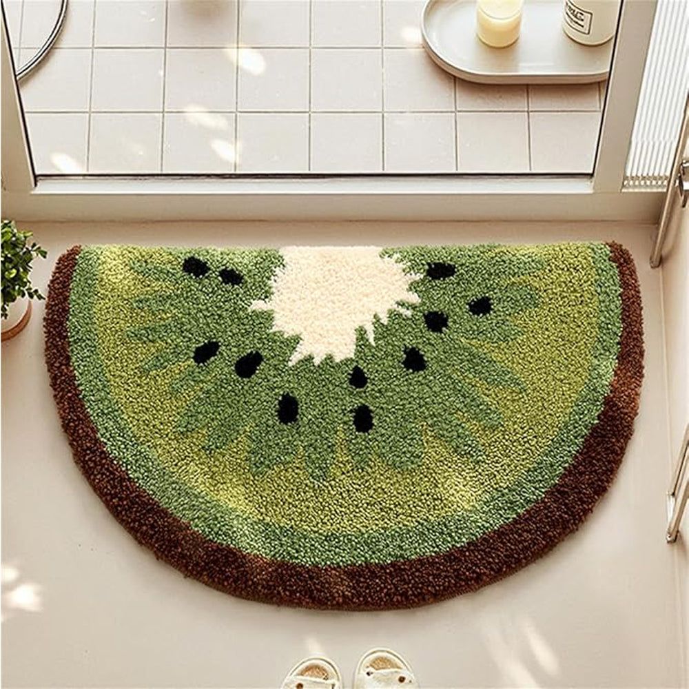 Kiwi Fruit Bath Mat Non Slip Quick Dry