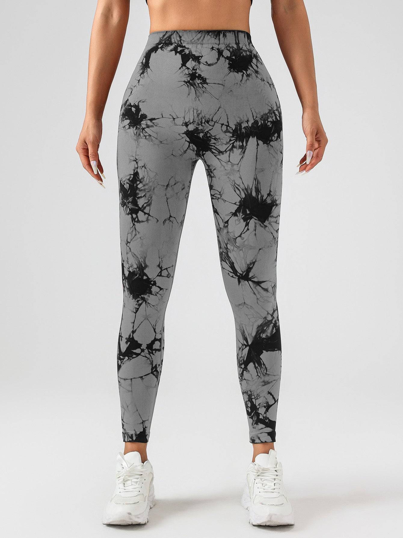 High Waist Seamless Tie Dye Leggings With Butt Lift