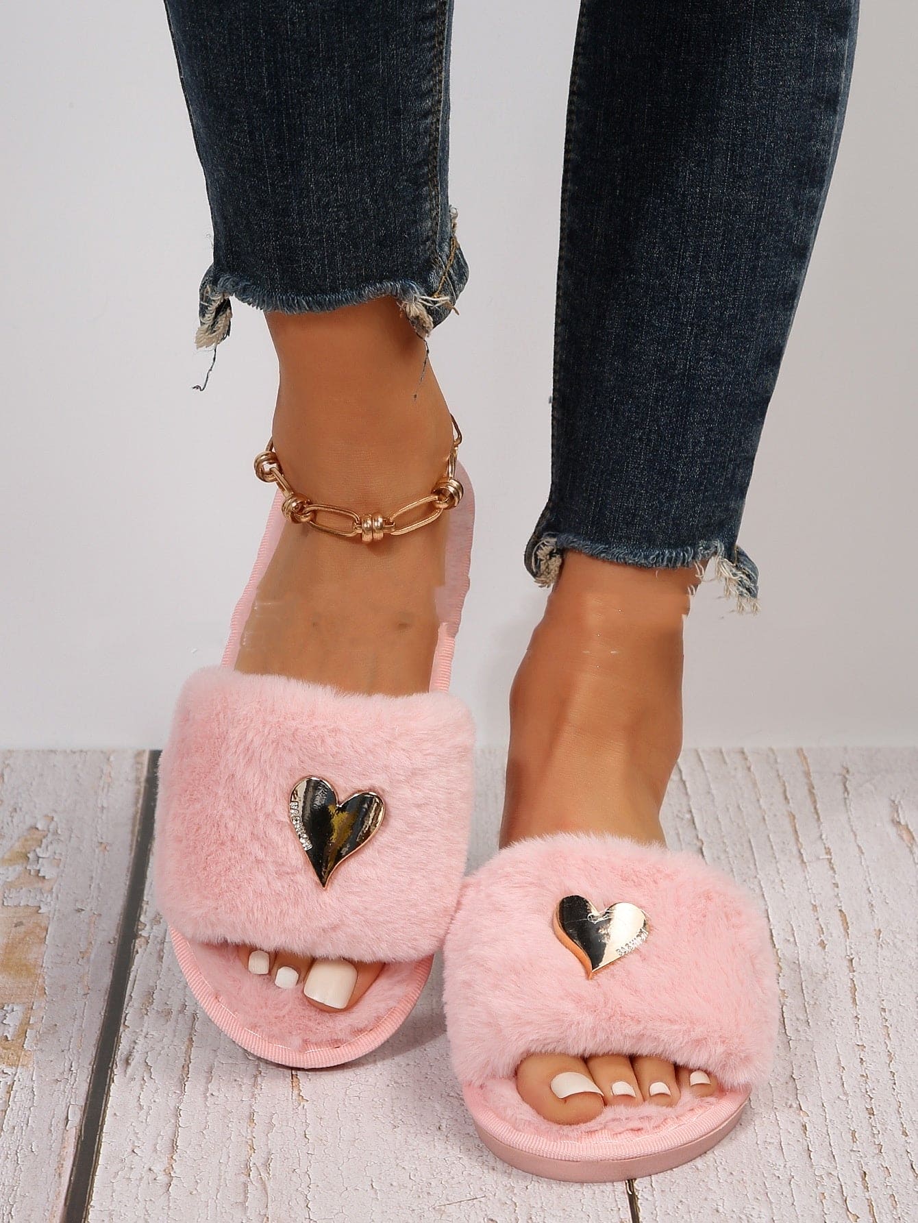 Fluffy Slipper Fall Winter Warm Home Fur Furry Slippers Women - PMMNAPOLES