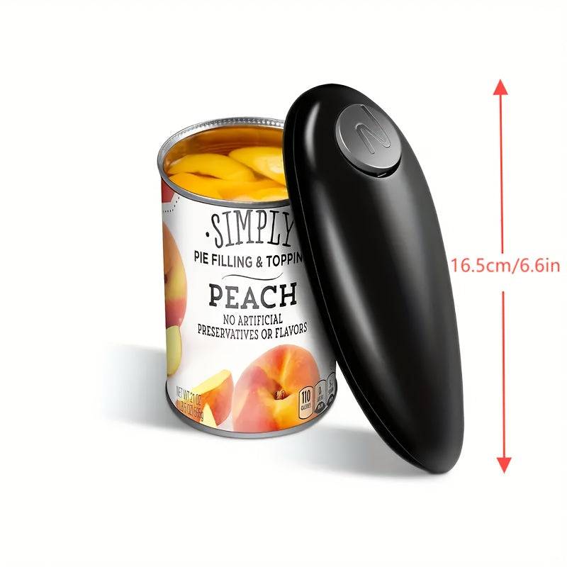One-Touch Electric Can Opener – Battery-Operated Automatic Opener with Smooth Edge for All Can Sizes, Ideal for Seniors & Easy Use