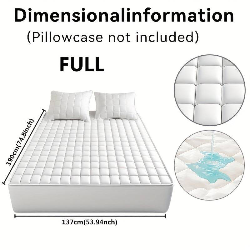 Waterproof Quilted Mattress Cover – Soft Dustproof Bedding Protector for Home, Guest Room & Hotel