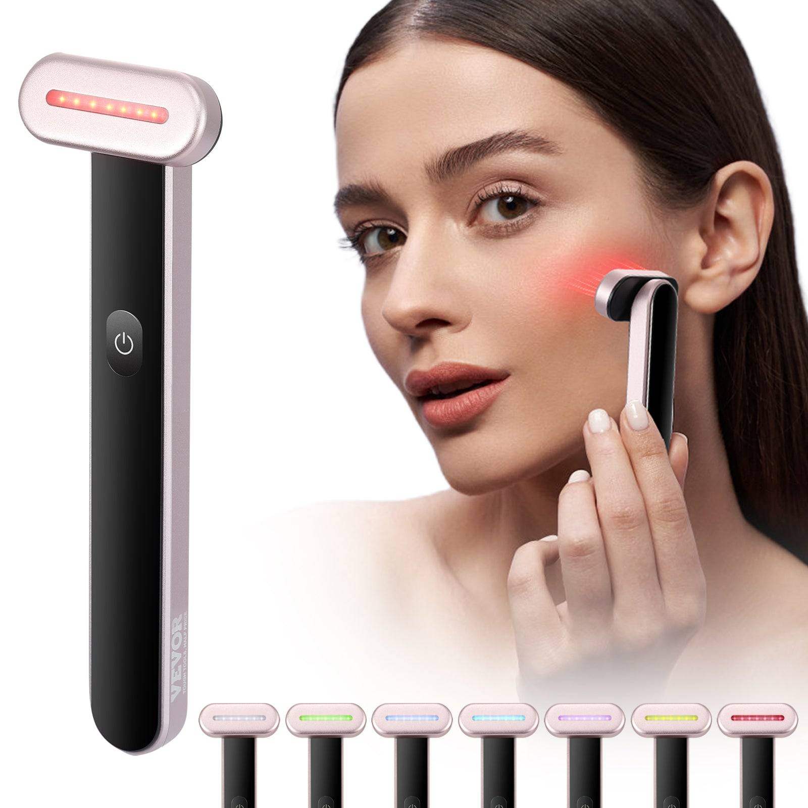 LED Facial Massager Microcurrent Therapy Wand Device