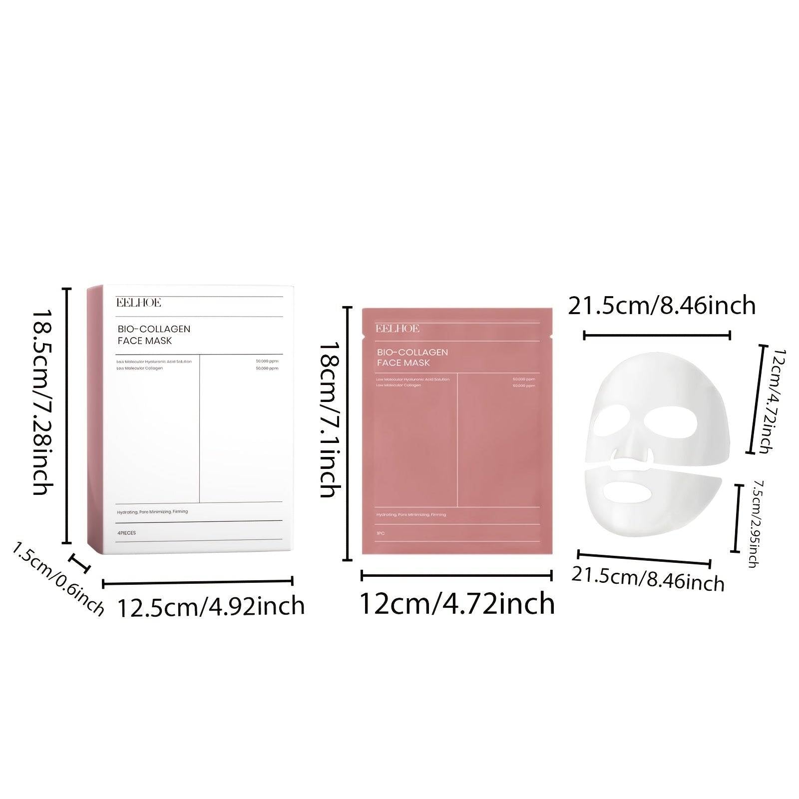 16pcs Collagen Facial Mask Set Infused with Hyaluronic Acid for Firming & Hydration Korean Skincare Treatment for Radiant Skin