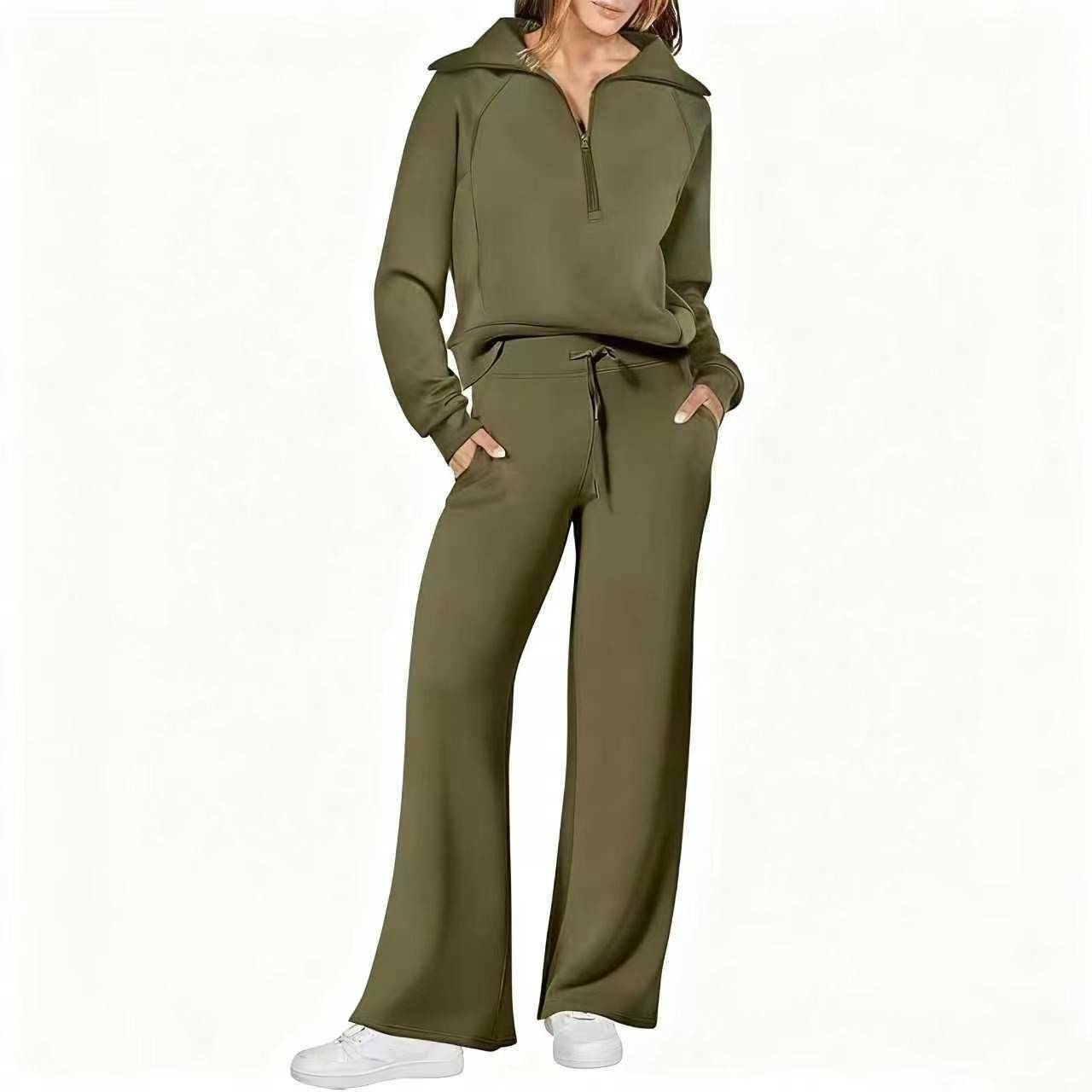 Sweat Suits Women Zip Up Hoodie Set Fall Casual Wear