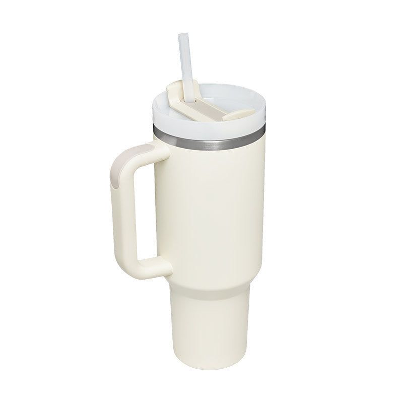 40oz Stainless Steel Insulated Tumbler with Handle and Straw