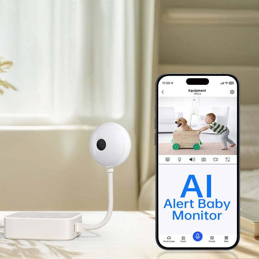 2K Smart WiFi Camera with AI Detection Night Vision Audio