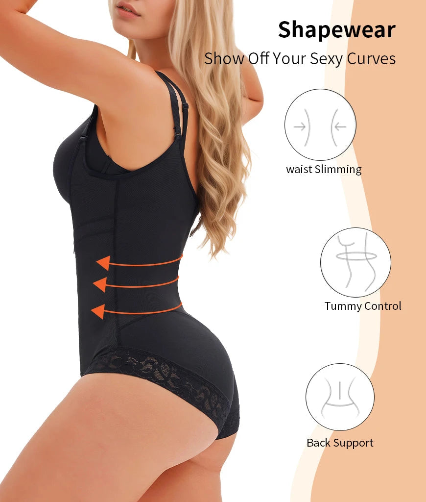 Women Shapewear Thong Bodysuit with Tummy Control