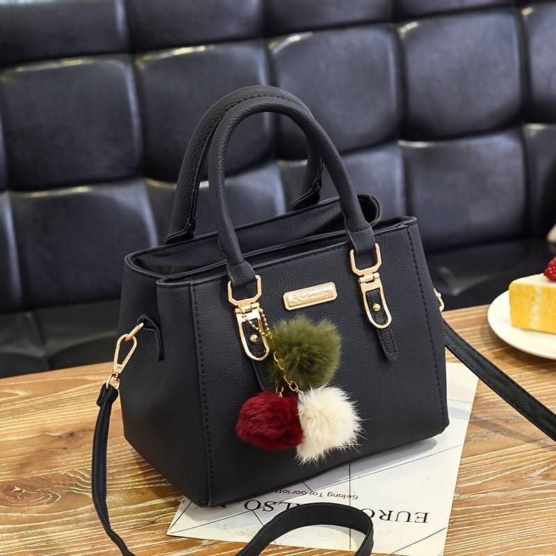 Chic Women’s Small Crossbody Bag, Lightweight Synthetic Leather Purse with Gold Hardware & Convertible Strap, Black/Khaki/Pink/Gray