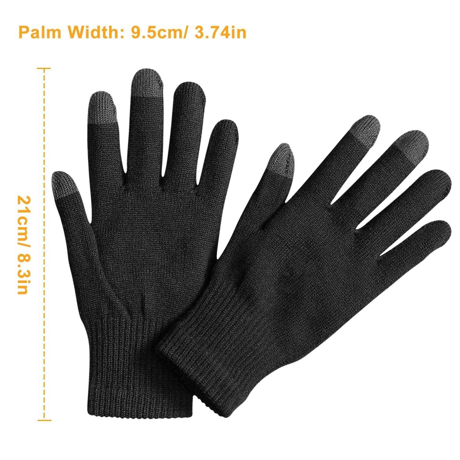 Unisex Winter Touchscreen Knit Gloves Windproof Warm