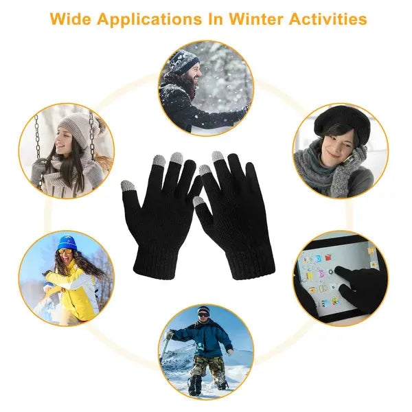 Unisex Winter Gloves Touch Screen Knit