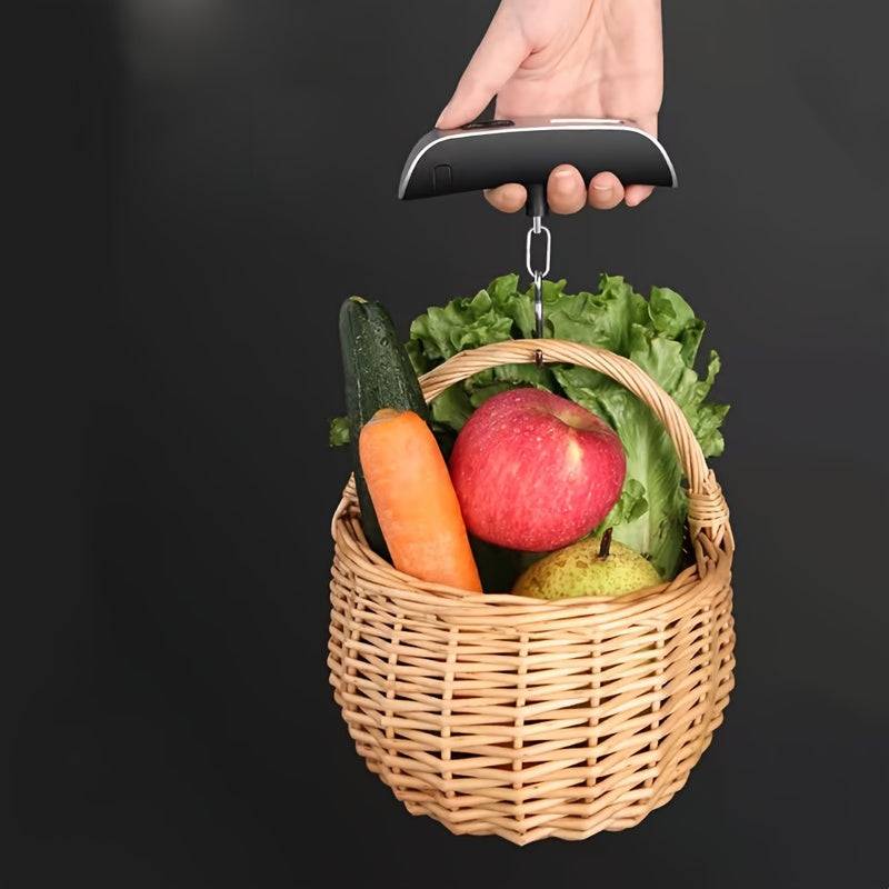 Digital Luggage Scale with LCD Display, Ergonomic Hanging Suitcase Weighing Tool, Compact and Durable Travel Essential