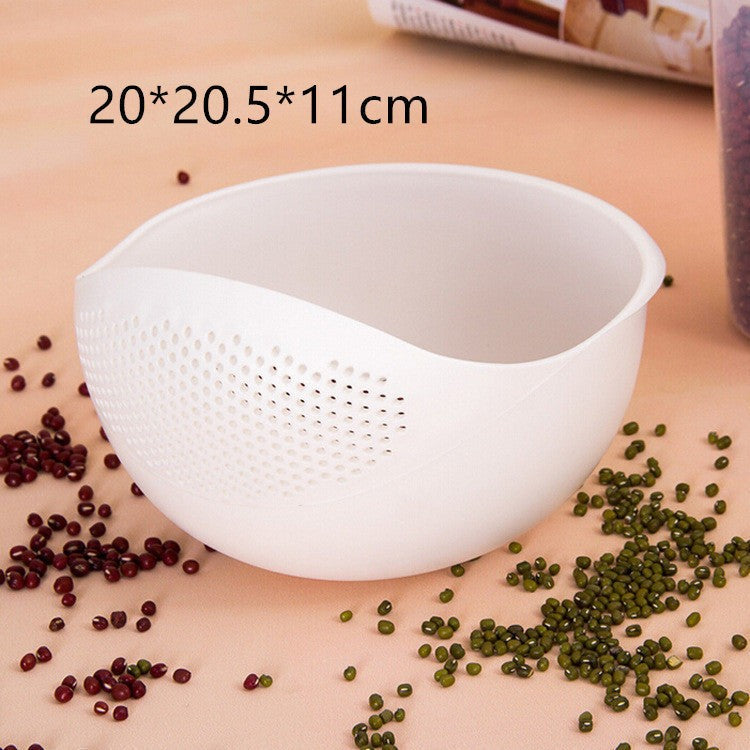 Thickened Plastic Colander Bowl with Drain Sieve