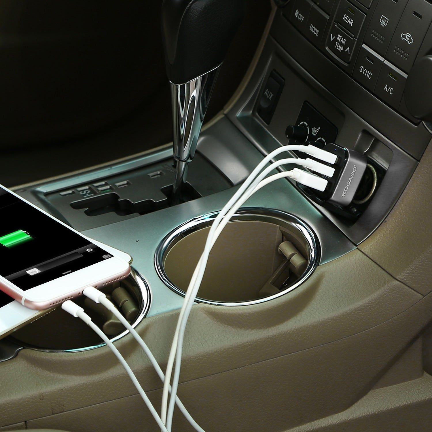 3 Port USB Car Charger 30W 5.5A Fast Charging Adapter