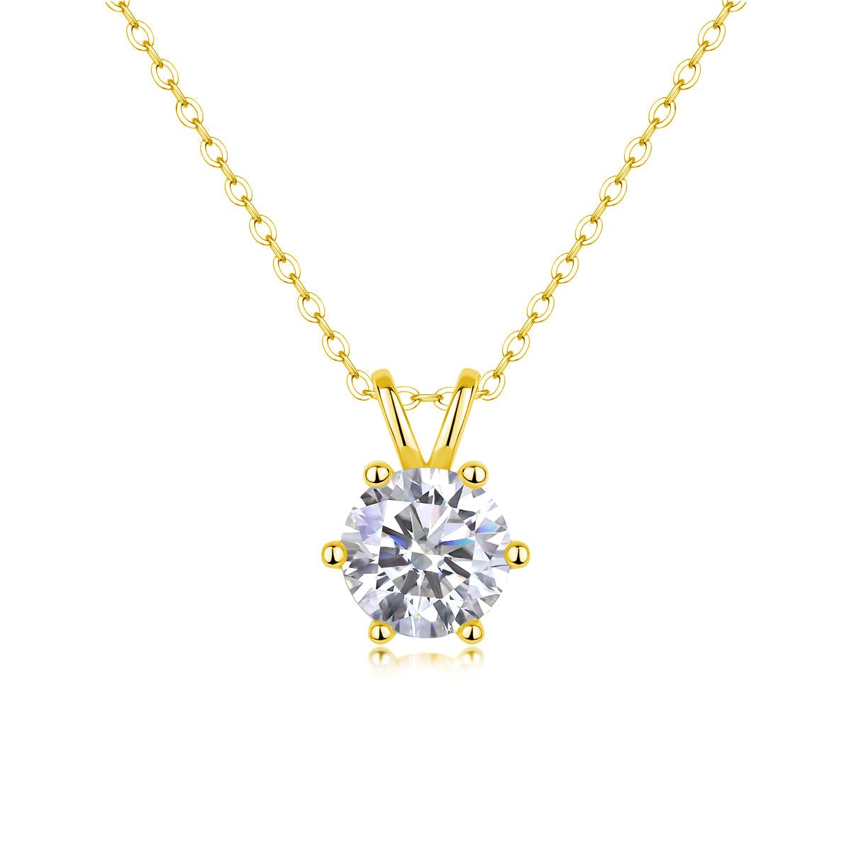 2 Carat Moissanite Necklace in S925 Sterling Silver