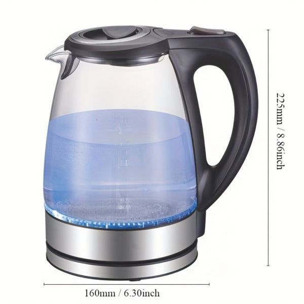 1.7L Glass Electric Kettle with Stainless Steel Filter
