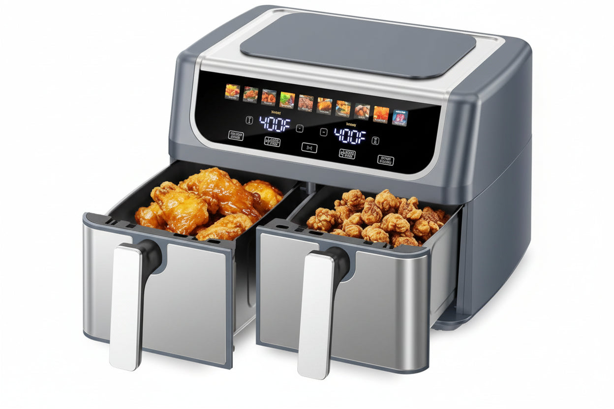 Air Fryer Dual Basket 9.5L with 10 Preset Modes