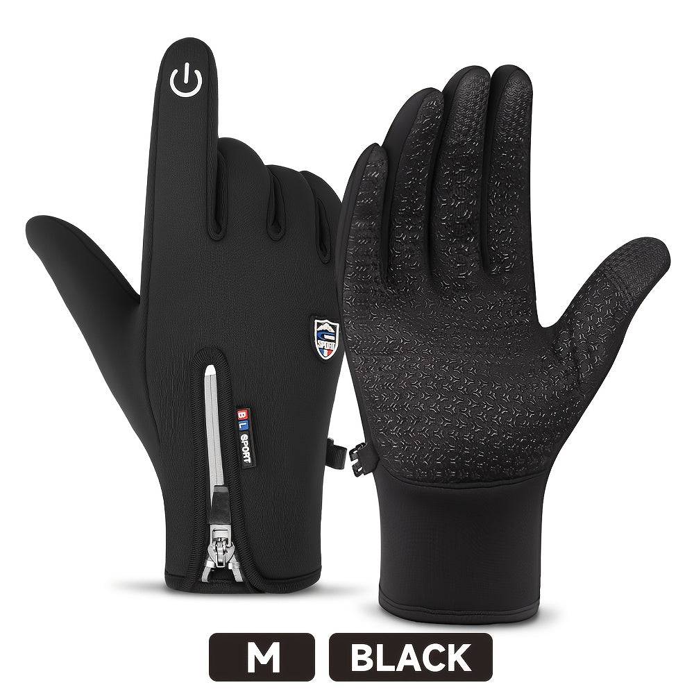 Unisex Winter Sports Gloves, Waterproof Windproof Touchscreen Gloves with Anti-Slip Design, Warm Outdoor Cycling and Skiing Gear