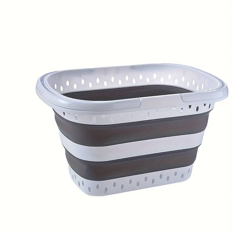 13-Gallon Foldable Laundry Basket Large-Capacity Collapsible Hamper with Comfortable Handle Space-Saving & Easy-to-Assemble for Bathroom, Balcony & RV