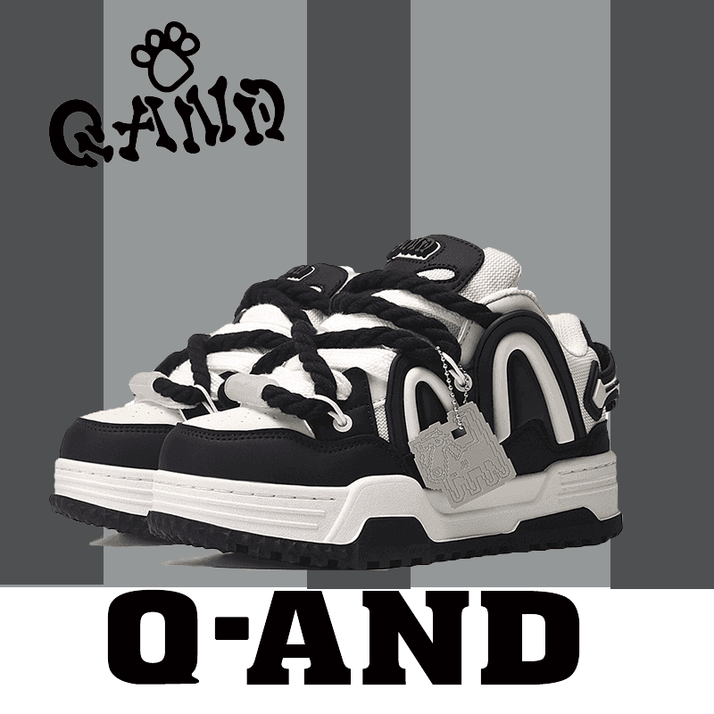 Unisex Black & White Skate Sneakers Thick EVA Sole, Breathable Mesh, Lightweight Cushioning for Casual, Outdoor & Campus Wear